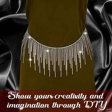 Rhinestone Fringe Trim for Fashion & DIY Projects