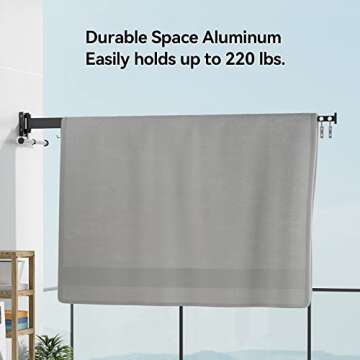 BAICIWE Wall Mounted Clothes Drying Rack, Retractable Laundry Drying Rack, Clothes Drying Rack Foldi...