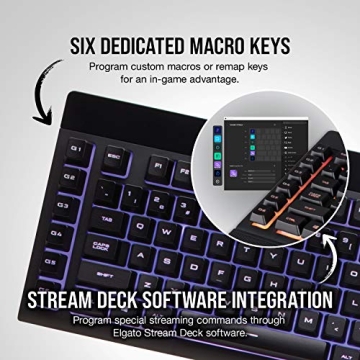 Corsair K55 RGB Gaming Keyboard - RGB, Macro Keys, Water Resistant