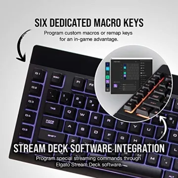 Corsair K55 RGB Gaming Keyboard - RGB, Macro Keys, Water Resistant