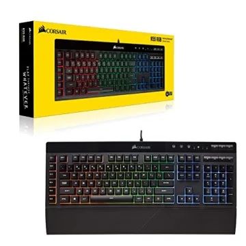 Corsair K55 RGB Gaming Keyboard - RGB, Macro Keys, Water Resistant