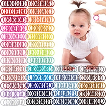 CÉLLOT 360PCS Baby Hair Ties - 36 Colorful, Gentle Hair Accessories for Kids
