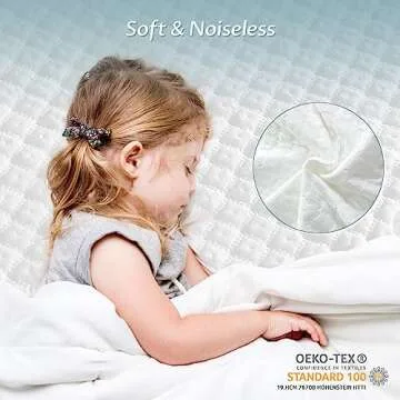 Queen Size Bamboo Rayon Mattress Protector with Zipper - 100% Waterproof Zippered Mattress Cover - Soft & Cooling Noiseless Bed Mattress Covers - Top Removable Mattress Encasement 10-12" Deep