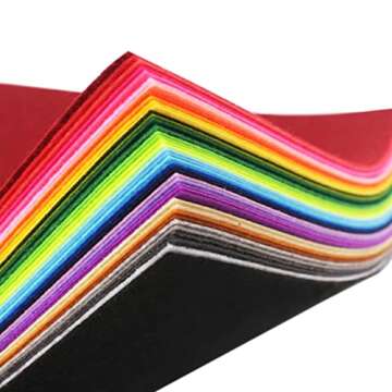 Cartisanat Felt Sheets, 40 Pcs in Assorted Colors for Crafts