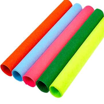 Cartisanat Felt Sheets, 40 Pcs in Assorted Colors for Crafts