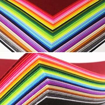 Cartisanat Felt Sheets, 40 Pcs in Assorted Colors for Crafts