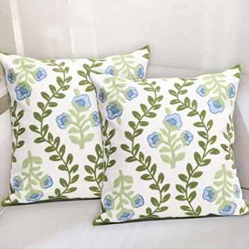 Pilmandu Set of 2 Embroidered Pillow Covers for Chic Decor