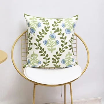 Pilmandu Set of 2 Embroidered Pillow Covers for Chic Decor