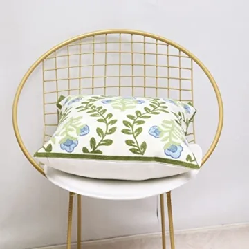 Pilmandu Set of 2 Embroidered Pillow Covers for Chic Decor