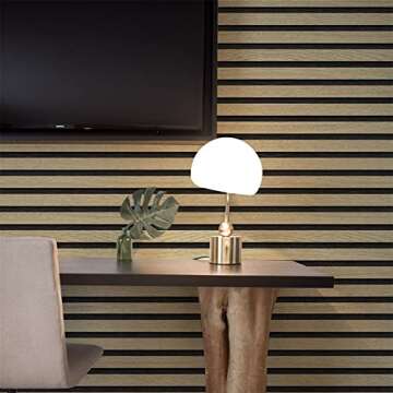 myforHD Wood Grating Stripe Self-Adhesive Wallpaper