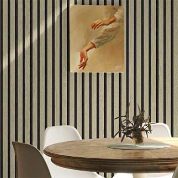 myforHD Wood Grating Stripe Self-Adhesive Wallpaper