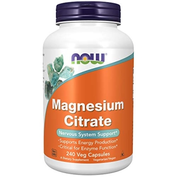 NOW Supplements Magnesium Citrate for Energy and Relaxation