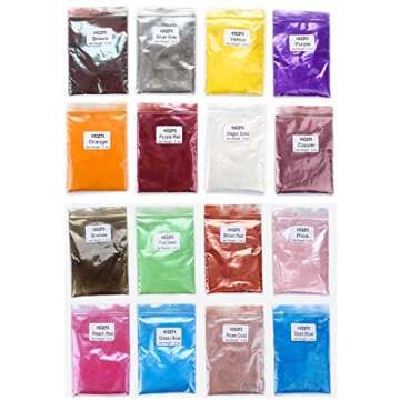 HXDZFX Glow in The Dark Pigment Powder UV Powder Safe Non-Toxic for Slime,Nails,Epoxy Resin,Acrylic Paint,Halloween,Fine Art and DIY Crafts (12 Bottles 0.7oz Each + UV Lamp)