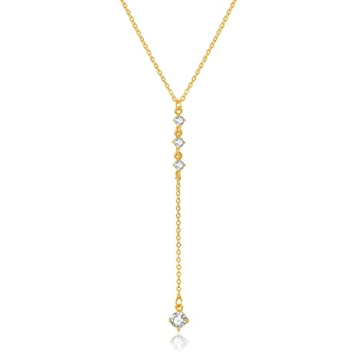 Elegant Iraveno Gold Y Necklace for Women