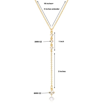 Elegant Iraveno Gold Y Necklace for Women