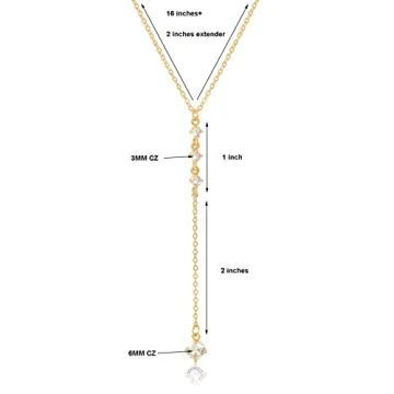 Elegant Iraveno Gold Y Necklace for Women