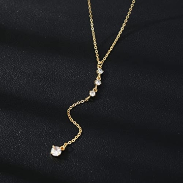 Elegant Iraveno Gold Y Necklace for Women