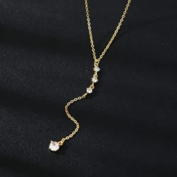 Elegant Iraveno Gold Y Necklace for Women