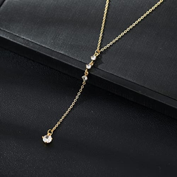 Elegant Iraveno Gold Y Necklace for Women