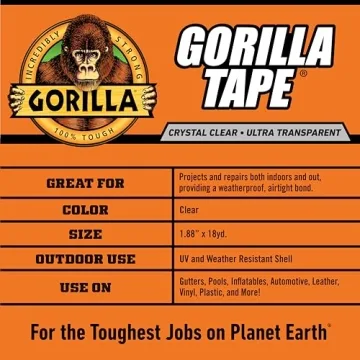 Gorilla Crystal Clear Repair Duct Tape for All Uses