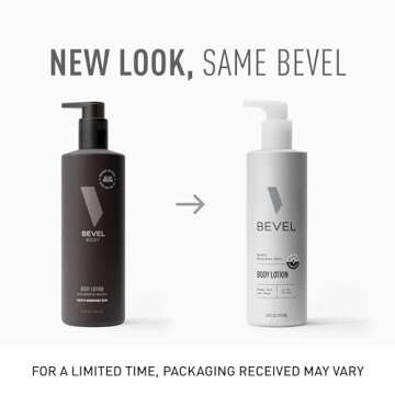 Bevel All Day Body Lotion for Men with Shea Butter and Argan Oil, Lightweight Formula Softens and Sm...