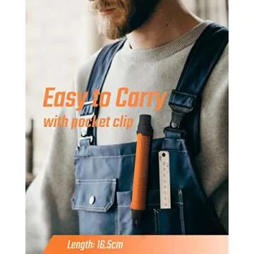 TopTes PT199 Natural Gas Leak Detector with Audible & Visual Alarm, Portable Gas Sniffer to Locate Combustible Sources Like Methane, Propane for Home(Includes Battery x2)-Orange