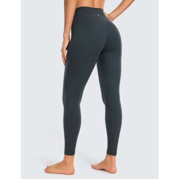 CRZ YOGA Butterluxe Women's Full Length Workout Leggings - Buttery Soft Dark Green