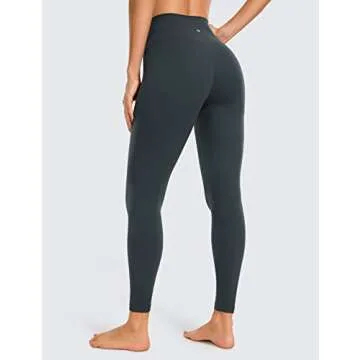 CRZ YOGA Butterluxe Women's Full Length Workout Leggings - Buttery Soft Dark Green