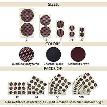 2” Circle Match Striker Stickers – 12 Pieces | Bumble/Dotted Pattern Match Strike Paper with Adhesive Pre-Cut in Circles for Easy Match Lighting | Also Available in Charcoal or Brown & Many Sizes