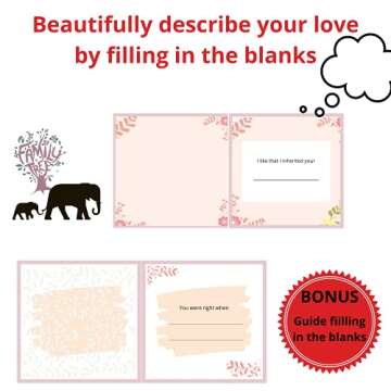 Gifts For Mom Filling In The Blanks Love Book Mothers Day Gifts Birthday Any Occasion Personalized T...