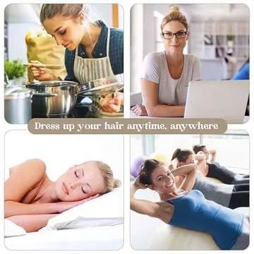 Kaiersi Satin Heatless Hair Curler 3 Pack, Soft Silk Heatless Curling Hair Rollers with Cap, No Heat Curling Headband for Women, Gold (6 Pcs)