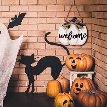 Jetec Fall Decor Pumpkin Welcome Sign for Autumn