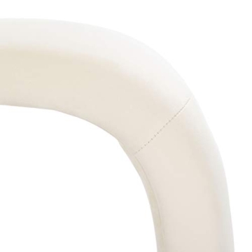 Luxurious Cream Velvet Ottoman by SAFAVIEH