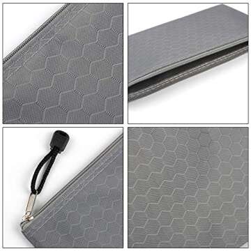 Sailing-go 12 Pieces 12 Colors Zipper Waterproof Bag Pencil Pouch for Cosmetic Makeup Bills Office Supplies Travel Accessories and Daily Household Supplies