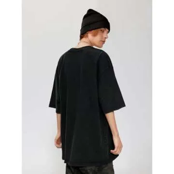 Aelfric Eden Graphic Tees Shirts Oversized T Shirt Doggy Washed Print Shirts Streetwear Unisex Casual Summer Cotton Tops