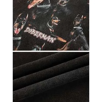 Aelfric Eden Graphic Tees Shirts Oversized T Shirt Doggy Washed Print Shirts Streetwear Unisex Casual Summer Cotton Tops