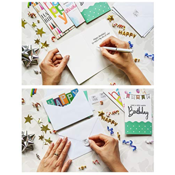 120 Happy Birthday Cards with Generic Messages Inside