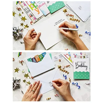 120 Happy Birthday Cards with Generic Messages Inside