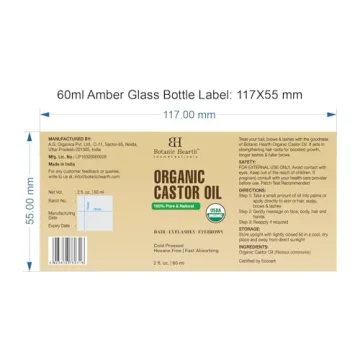 Botanic Hearth Castor Oil Organic 100% Pure Hair Growth