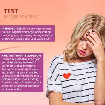 Pelvana Vaginal pH Balance Test Strips for Women 100 Strips FSA/HSA Eligible Vaginal Infection Test ...