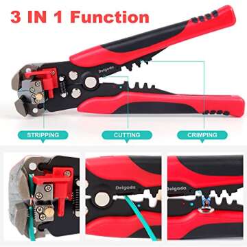 Delgada Wire Stripper Tool and Wire Stripper with Wire Stripping Tool and Wire Stipping Plier for St...