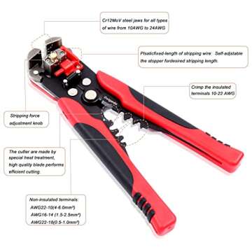 Delgada Multi-Function Wire Stripper Tool for AWG 24-10