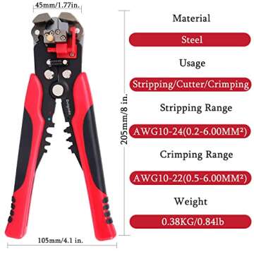 Delgada Multi-Function Wire Stripper Tool for AWG 24-10