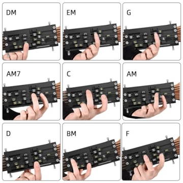 Guitar Chord Presser,New Guitar Aid Chords Trainer,Guitar Chord Trainer,Guitar Virtuoso Chord Presser,Guitar Chord Artifact,Guitar Learning Aid Tool Accessories for Beginner,Guitar Gifts