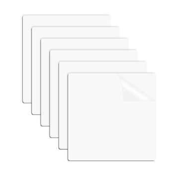 CraftPanel 6pcs Sublimation Hardboard Blank Sheets, MDF Photo Panel Boards Sublimation Blank Wood Sheets with Coating for Laser Cut and Custom Image Print DIY Arts and Crafts for Holiday Decoration