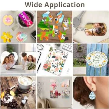 CraftPanel 6pcs Sublimation Hardboard Blank Sheets, MDF Photo Panel Boards Sublimation Blank Wood Sheets with Coating for Laser Cut and Custom Image Print DIY Arts and Crafts for Holiday Decoration