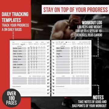 The Lift Log Workout Journal & Bookmark – 6 Month Undated (A5, 6”x 8”) Fitness Journal - Assist in Weight Loss & Weight Lifting Goals - A Workout Log Book for Your Gym Accessories & Any Work Out