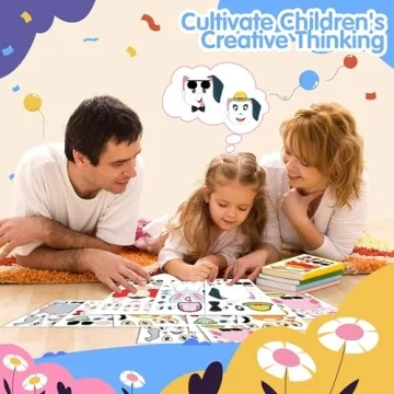 Sinceroduct Creative 100PCS Make Your Own Stickers for Kids