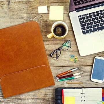 Allinside 15-16" Laptop Sleeve Compatible with MacBook Pro 16 2019-2021 M1 Pro M1 Max (A2485 A2141)/ MacBook Pro 15 2010-2019 (A1990 A1707 A1398), PU Leather Laptop Case, Brown