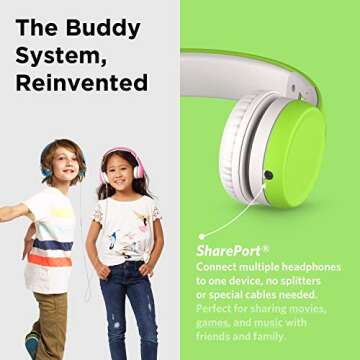 LilGadgets Connect+ Kids Headphones for Safe Sharing and Fun